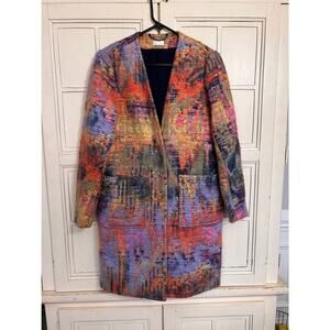 Ecru size small gorgeous colorful eyelash coat jacket